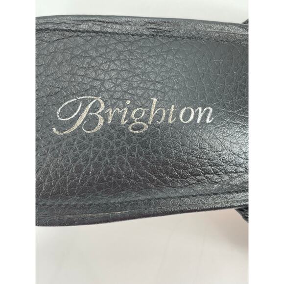 Brighton Tamijo Croc Wedge Heels, Black, Sz. 9 1/2 M, Casual Office Career - Picture 6 of 10